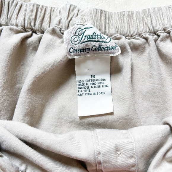 90’s Tradition Country Collection Cotton Skirt Size 16 Floral Stretch Trad-Wife - Picture 9 of 10